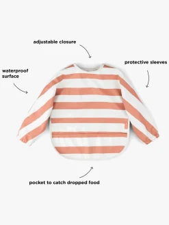 Done By Deer Langærmet Hagesmæk, Stripes Papaya