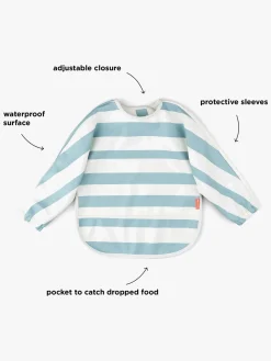Done By Deer Langærmet Hagesmæk, Stripes Blue