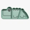 Done By Deer Stick & Stay Tallerken Snacks Croco, Green