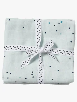 Done By Deer Stofble Dreamy Dots 120x120 2-pak, Blue