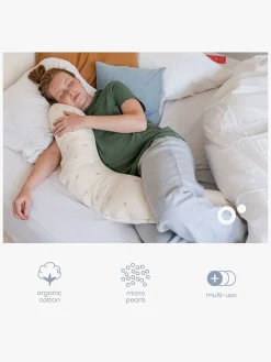 Doomoo  Amme- & Graviditetspude 2-i-1, Quilt Creme Blomma
