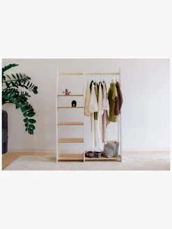 Duck Woodworks Knagerække med Hylder, Hvid