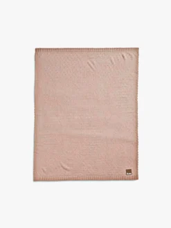 Elodie  Pointelle-strikket Tæppe 100x75, Blushing Pink
