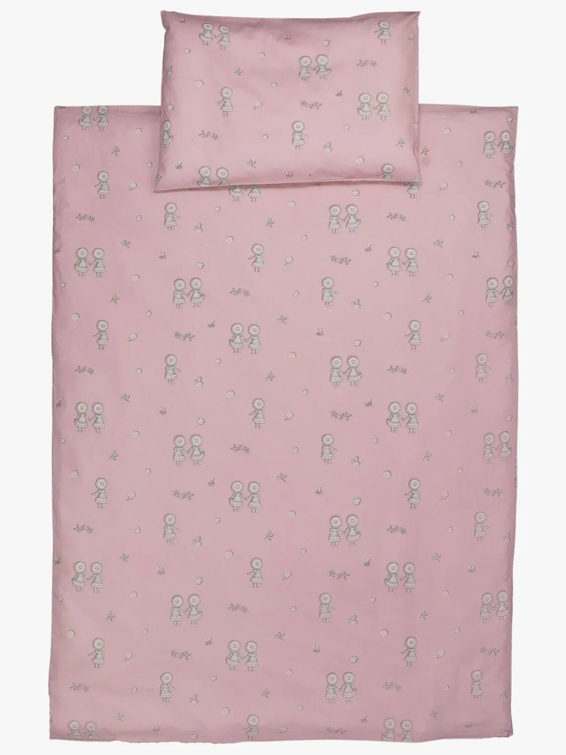 Elsa Beskow Blomsterfesten Sengesæt 150 x 210, Pink
