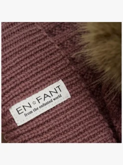 EN FANT Hue Uldblanding med Kunstpels, Rose Taupe