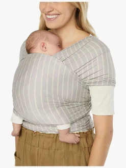 Ergobaby Aura Wrap Knit Strækvikle, Grey Stripes
