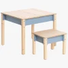 Family-scl Smart Opbevaring Bord med Stol, Dusty Blue