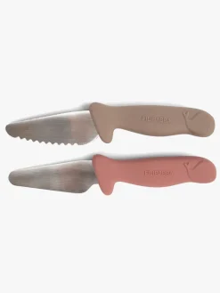 FILIBABBA Knivsæt til Børn 2-pak, Warm Grey/Rose