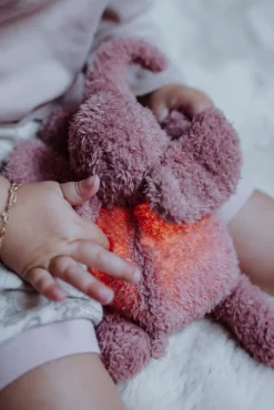 Flow Bamse  Med Natlampe George, Pink