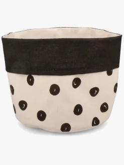 Form Living Opbevaringskurv Prikket Stor, Beige/Sort