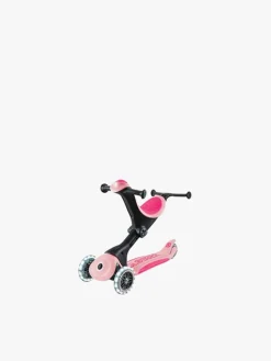 Globber Go-Up Deluxe Lights Trehjulet Løbehjul, Pastel Pink