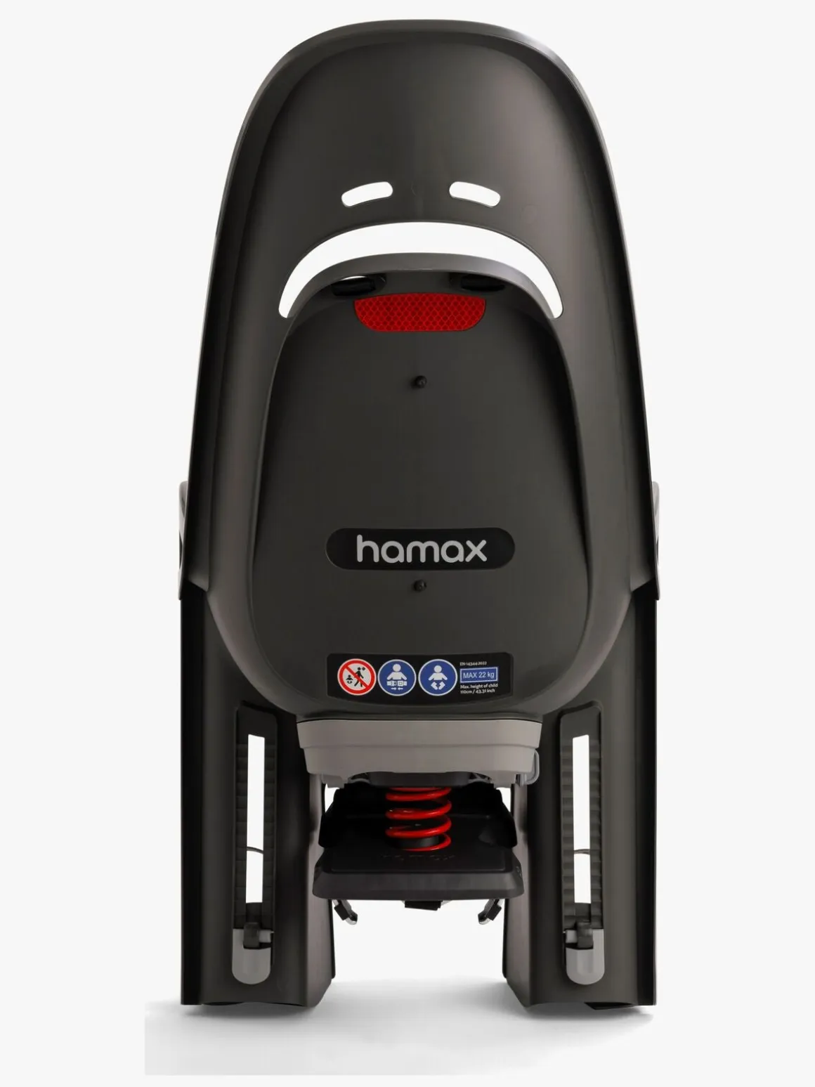 Hamax ZENITH RELAX Cykelstol med Adapter, Grey/Red