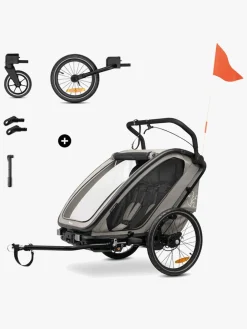 Hauck Bike N Walk Cykelanhænger, Light Grey