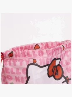 Hello Kitty Håndklæde Gymnastikpose & Kasket Sæt, Lyserød