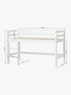 Hoppekids Basic Halvhøj Seng 70x160, Hvid