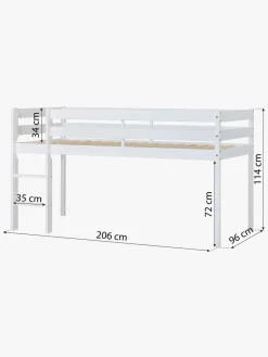Hoppekids ECO Comfort  Halvhøj Højseng 90x200, Hvid