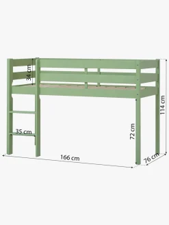 Hoppekids ECO Comfort  Halvhøj Højseng 70x160, Lysegrøn
