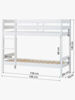 Hoppekids ECO Comfort Køjeseng 70x160, Hvid