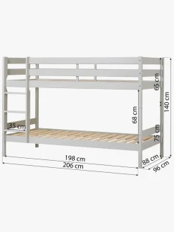 Hoppekids ECO Comfort Køjeseng 90x200, Duegrå