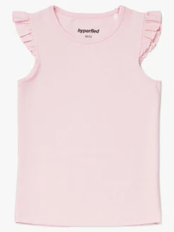 Hyperfied Frill Tank Top, Chalk Pink