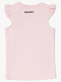 Hyperfied Frill Tank Top, Chalk Pink
