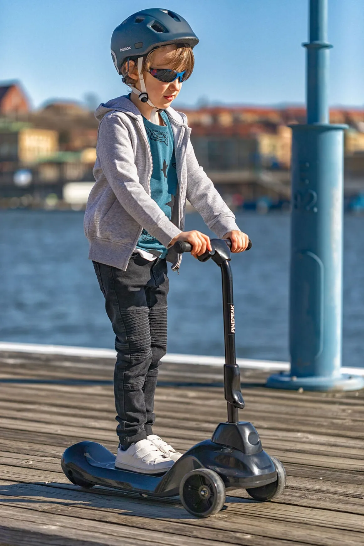 Impulse Elektrisk Løbehjul Tre Hjul, Sort