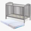 JLY ELLA Dream Lux Dropside Tremmeseng, Grå & BabyMatex Madras