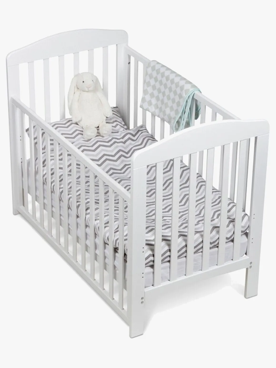 JLY ELLA Dream Lux Tremmeseng Dropside m. Babymatex Madras 60x120, Hvid