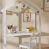 JLY  Huset Skrivebord med Stol, Hvid
