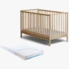 JLY SIGNE Classic Tremmeseng med BabyMatex Carpathia Madras 60x120 cm, Træ