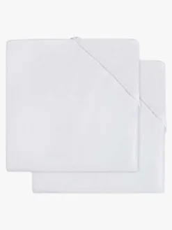 Jollein Formsyet Lagen 2-pak Bomuldsjersey 60 x 120 cm, Hvid