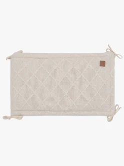 Jollein  Strikket Sengerand Ternet Mønster 180x30, Oatmeal