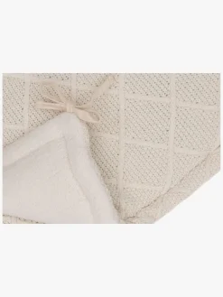 Jollein  Strikket Sengerand Ternet Mønster 180x30, Oatmeal