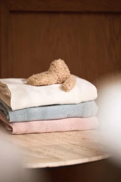 Jollein Strikket Tæppe Cozy, Ivory