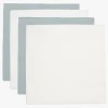 Jollein Tæppe/ Stofble i Musselin 4-pak, Sea Green/Ivory
