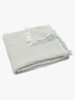 Jollein Tæppe/ Stofble i Musselin Fringe, Sea Green