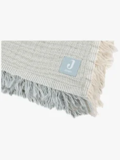 Jollein Tæppe/ Stofble i Musselin Fringe, Sea Green