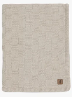 Jollein Tæppe 75x100 cm Box Knit/Velvet, Warm Sand