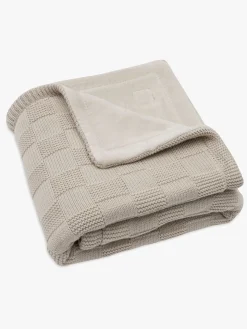 Jollein Tæppe 75x100 cm Box Knit/Velvet, Warm Sand