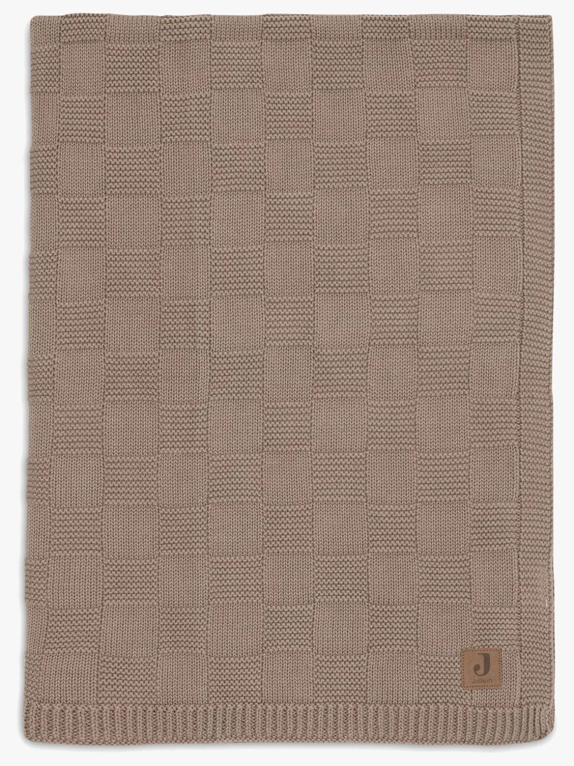Jollein Tæppe 75x100 cm Box Knit, Milky Coffee