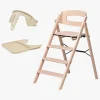 KAOS Klapp Højstol inkl. Beskyttelsesbøjle & Bakke, Beech Natural/Desert Sand