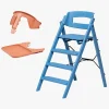 KAOS Klapp Højstol Recycled inkl. Beskyttelsesbøjle & Bakke, Swedish Blue/Terracotta Pink