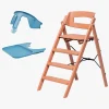 KAOS Klapp Højstol Recycled inkl. Beskyttelsesbøjle & Bakke, Terracotta Pink/Swedish Blue