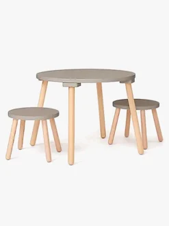 Kids Concept Bord & Stole, Lysebrun