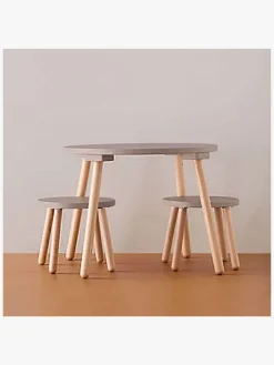 Kids Concept Bord & Stole, Lysebrun
