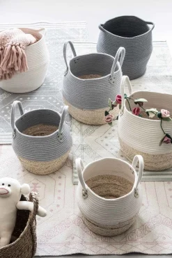 KidsDepot Kori Opbevaringskurv 2-pak, Grey/Natural