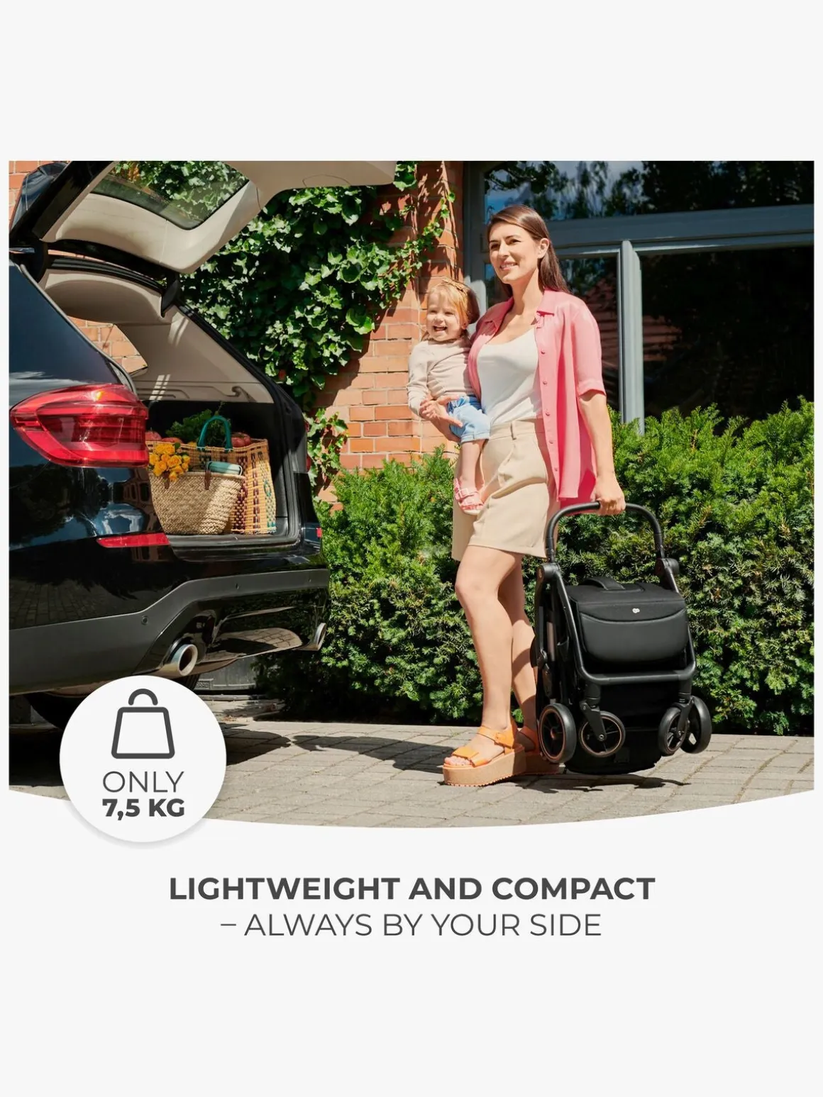 Kinderkraft APINO Klapvogn, Raven Black