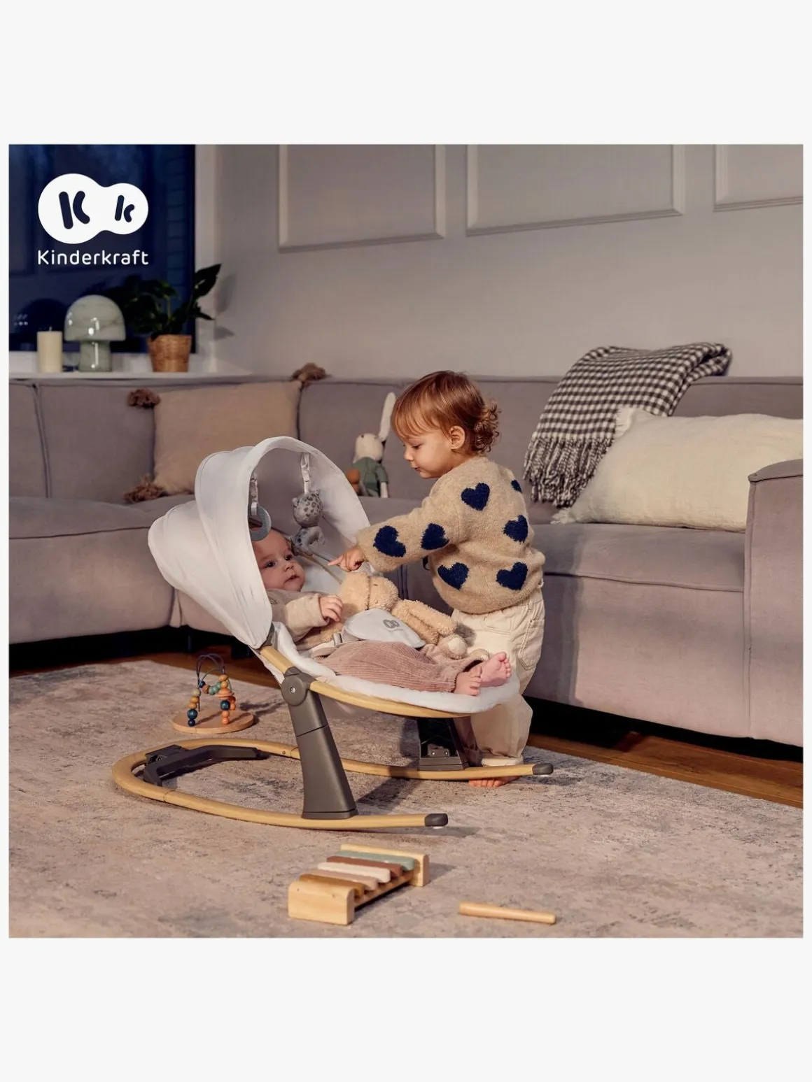 Kinderkraft ELSU Skråstol, Grå