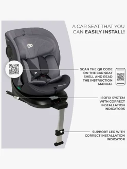 Kinderkraft I-360 i-Size Autostol, Grey