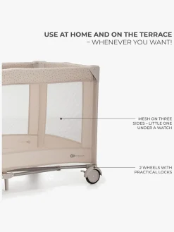 Kinderkraft JOY 2 Weekendseng med Tilbehør, Beige